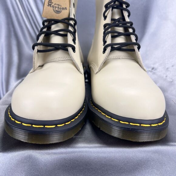 DR. Martens 1460‎ Boots Men's 14 Cream Combat Smooth Leather 31008 90's Grunge - Picture 5 of 17